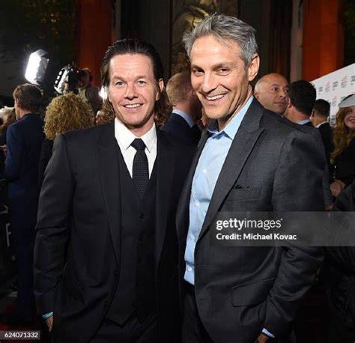 Ari Emanuel with Mark Wahlberg at Entourage Season 4 premiere