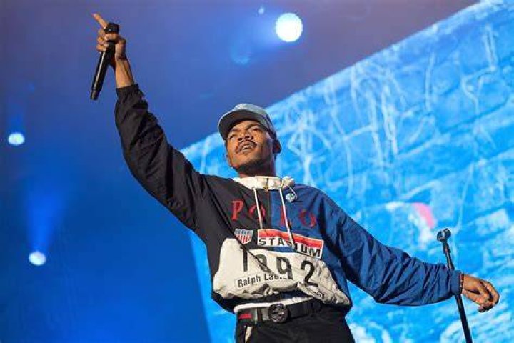 Chance the Rapper performing in Red Rocks, Colorado.