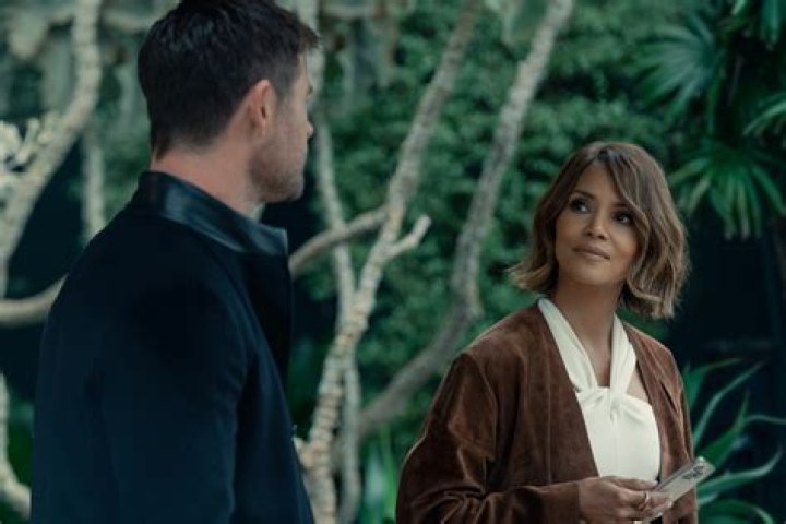 Halle Berry captured getting out of car.