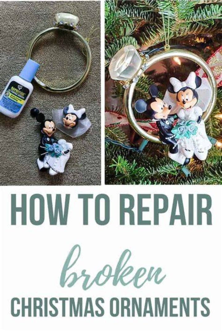 How do you fix a broken Christmas ornament?
