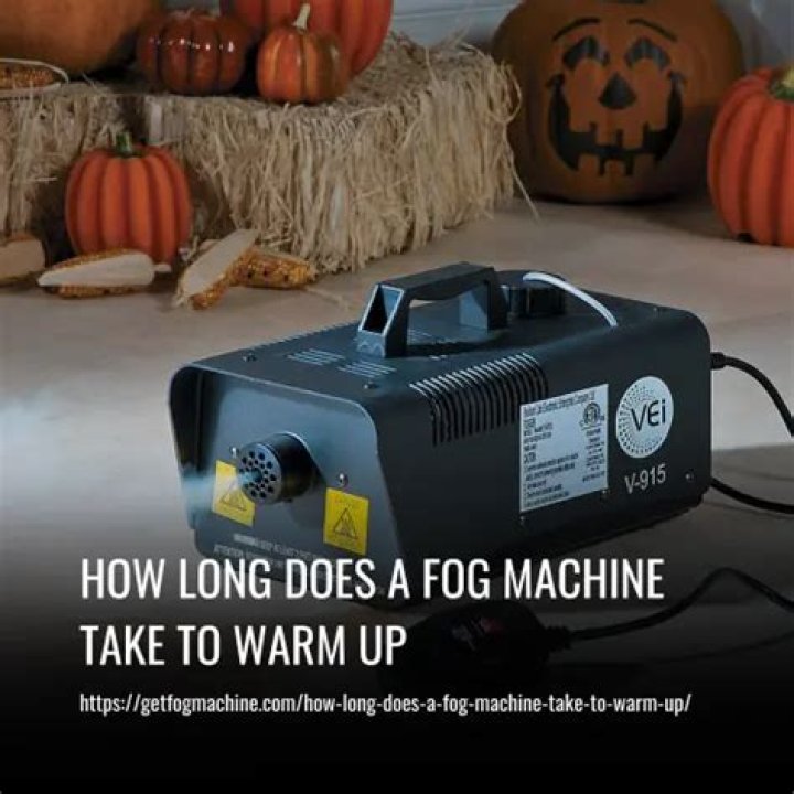How long does it take for a fog machine to start working?