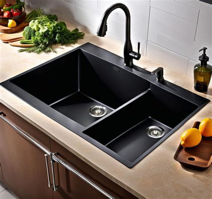 What are black kitchen sinks made of?